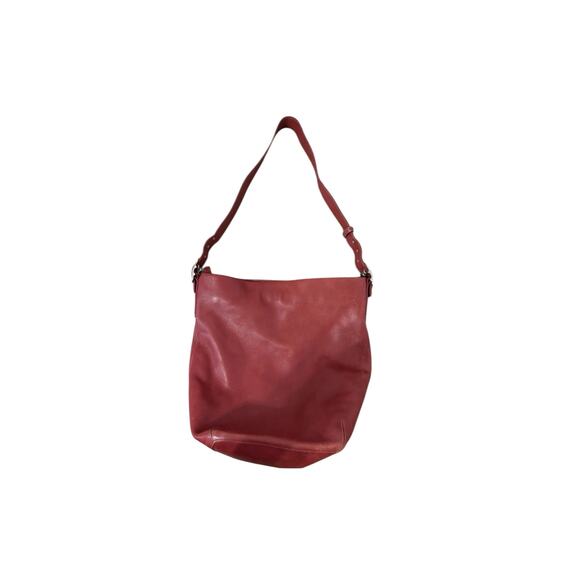 Vintage Coach Legacy XL Bucket Bag #9151 Red Leather Duffle Hobo Purse - Picture 6 of 14